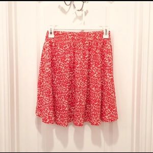 H&M FLARE SKIRT Splatter Print Orange